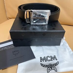 MCM Black Belt w/ Silver Buckle
